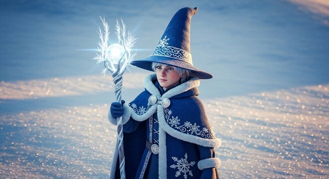 凍てつく大地に立つ、星降る魔法使い