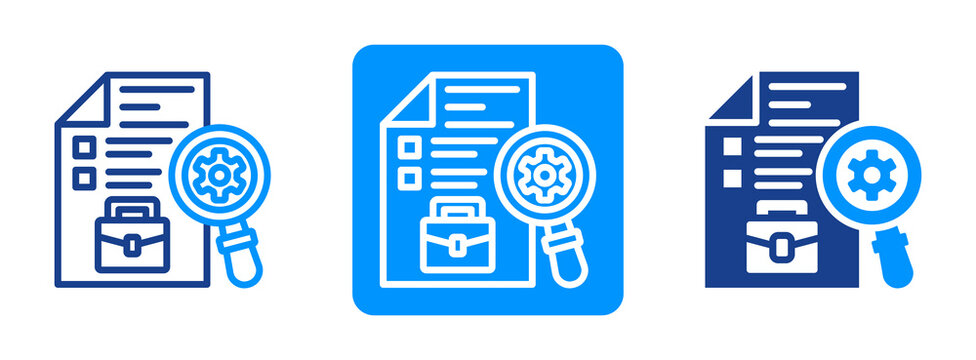 Job Description Icon In Dual Tone Style