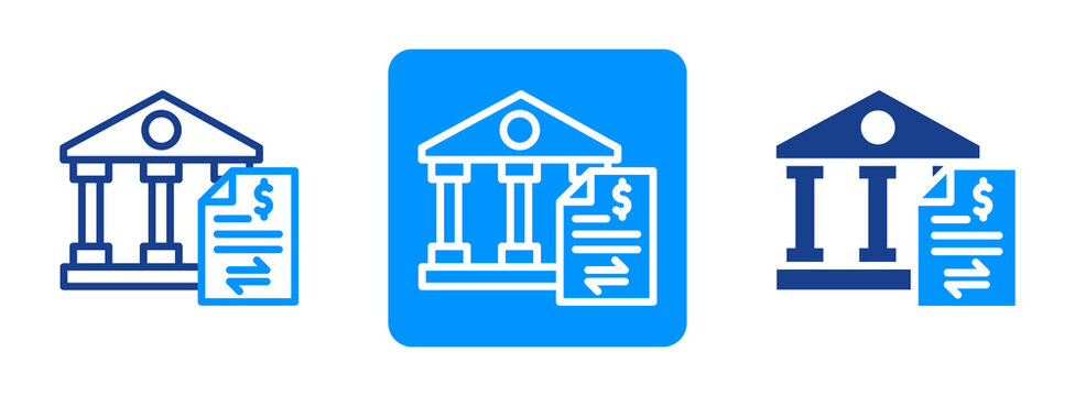 Fiscal Policy Icon In Dual Tone Style