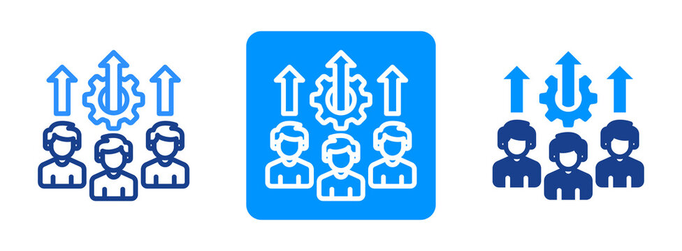 Workforce Development Icon In Dual Tone Style