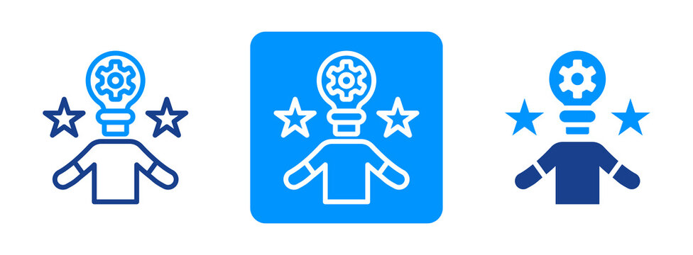 Talent Development Icon In Dual Tone Style