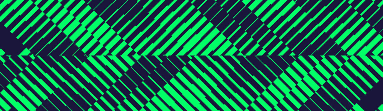 Emerald green diagonal speed line optical wave backdrop for high speed rail transport banner