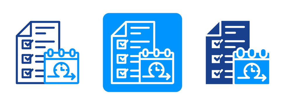 Sprint Planning Icon In Dual Tone Style