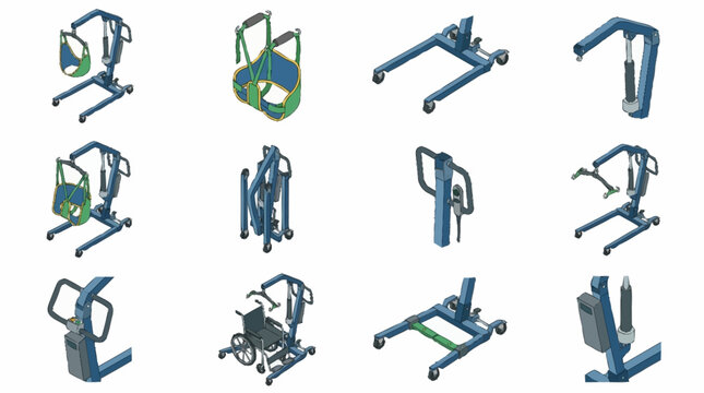 Isometric icons of various exercise and fitness equipment.