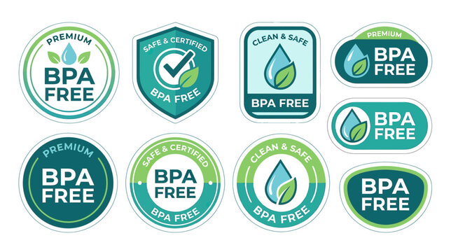 BPA Free Seal Labels Vector Set