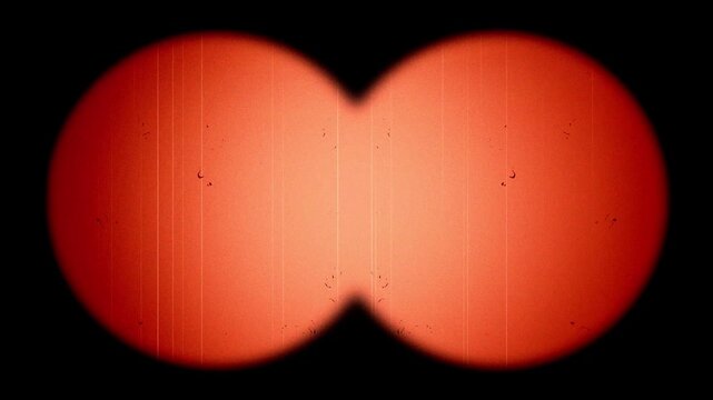 Retro Film Texture Background, Super 8 Frame Damage And Analog, Super 8 Film Overlay with Vintage 8mm Grain Scratches and Light Leaks Binocular Frame 4k video animation seamless loop