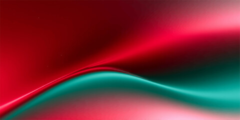 Abstract flowing waves of rich red and vibrant teal create a striking visual contrast, suggesting movement and energy. © AJIJUL HAKIM