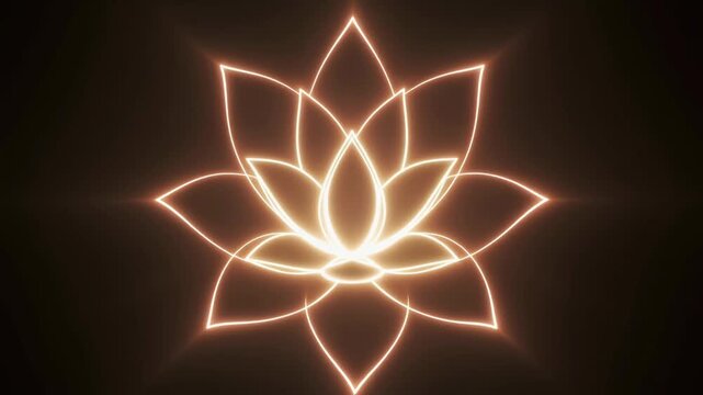 金色に輝く光の蓮の花