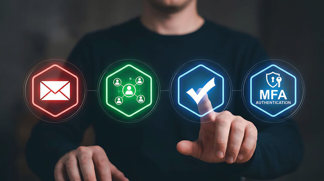 Multi Factor Authentication MFA Verification Digital Identity Security Access Protection