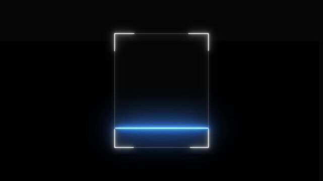 Scanning the QR code icon animation, QR code being a scanning concept, lock secure security icon on black background, Green square code scanning animation video.
