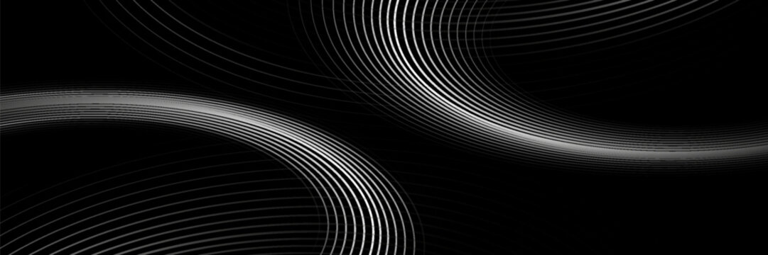 Circular spiral sound wave rhythm from lines. vector, eps10, modern