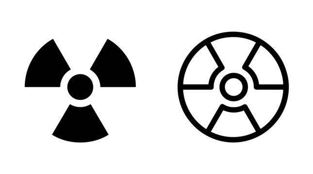 Nuclear radiation hazard symbol for dangerous material alert