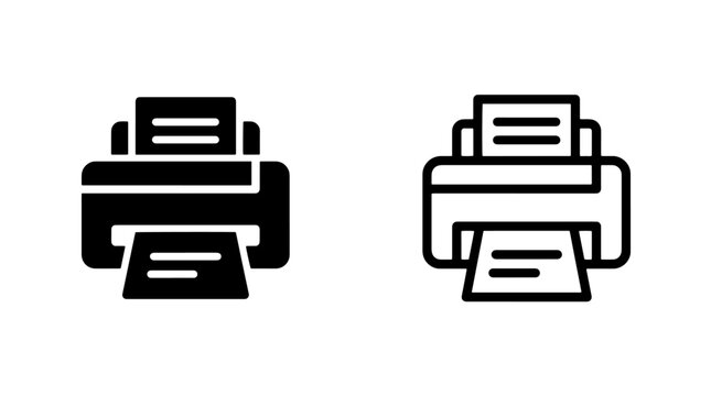 Modern office inkjet printer flat vector illustration