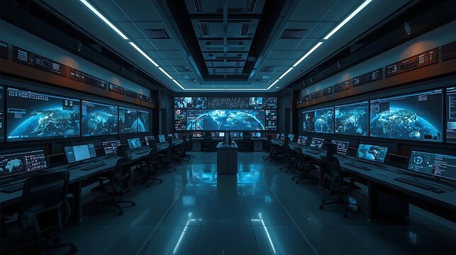 Modern International Monitoring Center Featuring Seismic Technology And Satellite Data Analysis