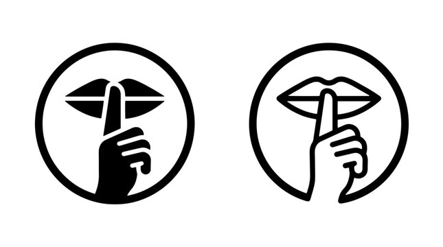 Silent zone information sign icon vector graphic