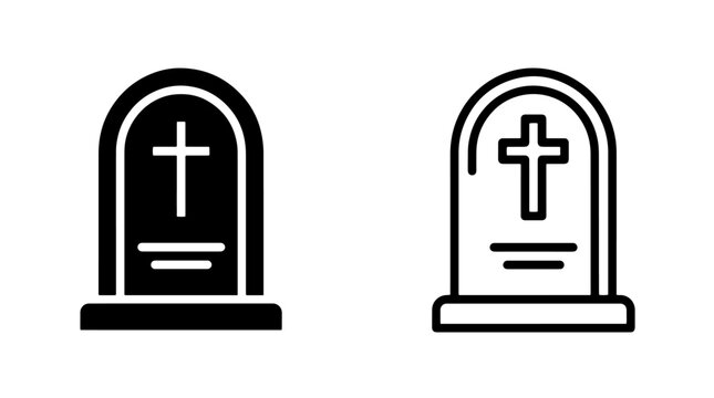 Decorative ornamental cemetery grave headstone illustration