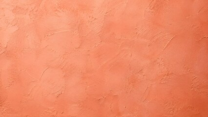Fototapeta premium Terracotta orange stucco wall texture background with rough trowel plaster finish