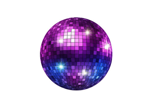 Shiny purple disco ball closeup.