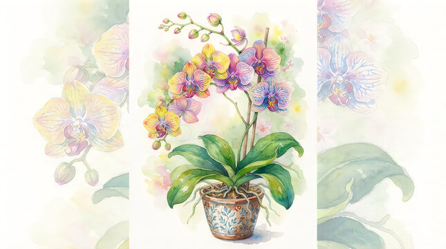 Colorful pixel art flower bouquet in a shiny pot