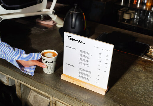 Menu Table Tent Mockup