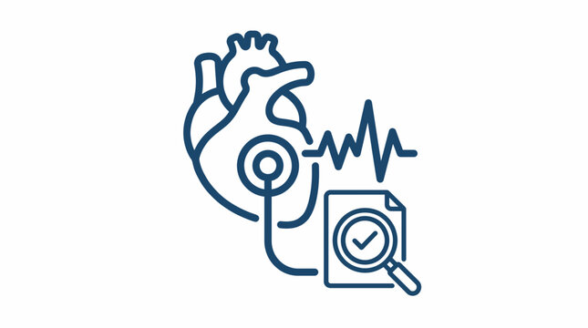 Heart Murmur Diagnosis Line Icon