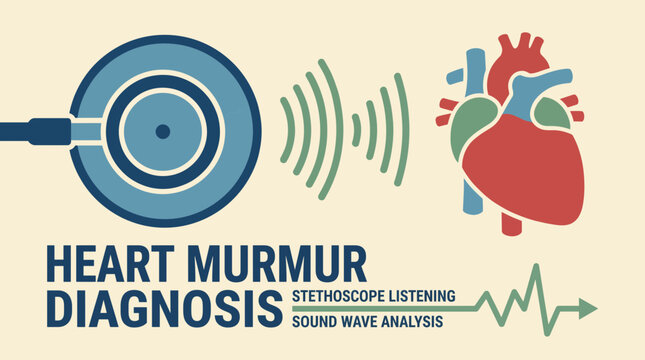 Heart Murmur Diagnosis Vector Illustration