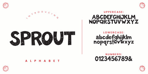 SPROUT handwritten font alphabet creative typography design vector modern display typeface art © happy