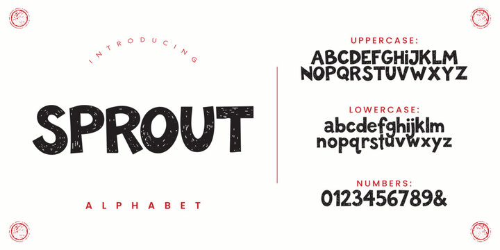 SPROUT handwritten font alphabet creative typography design vector modern display typeface art