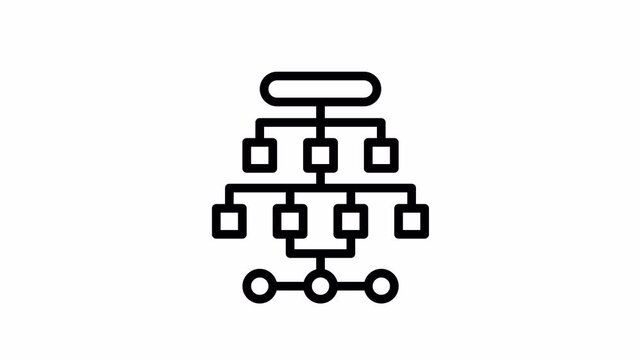 Decision Tree minimalist stroke animation