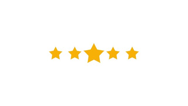 Five White Stars Aligned Horizontally on a Dark Forest Green Background Symbolizing a Rating or Positive Evaluation in a Simple Visual Representation