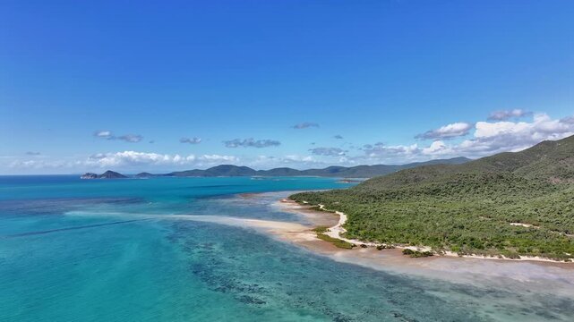 Spectacular cinematic aerial footage of Cape Gloucester Queensland Australia