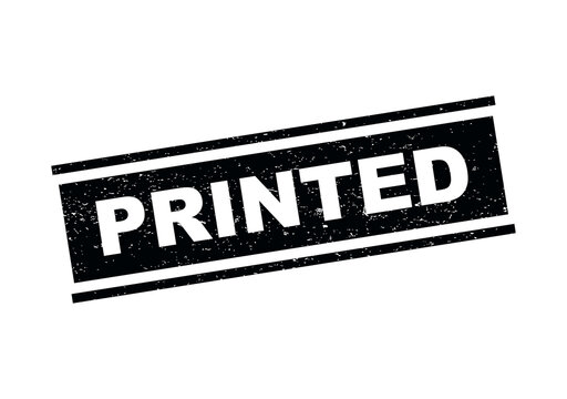 Black rubber stamp with the word printed in a bold simple font style isolated on transparent background