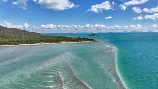 Spectacular cinematic aerial footage of Cape Gloucester Queensland Australia