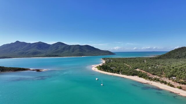 Spectacular cinematic aerial footage of Cape Gloucester Queensland Australia