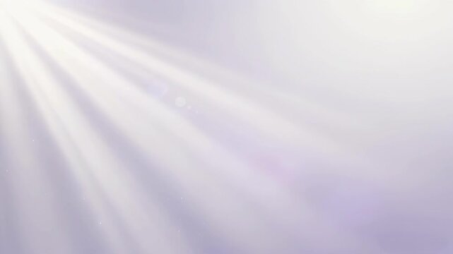 Soft sun rays shining through a bright, cloudy sky with a gentle glow