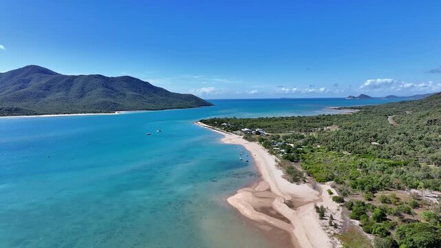 Spectacular cinematic aerial footage of Cape Gloucester Queensland Australia