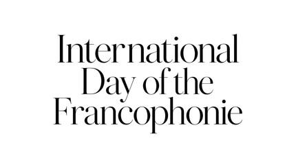 Fototapeta premium Elegant Typography Design Celebrating International Day of the Francophonie