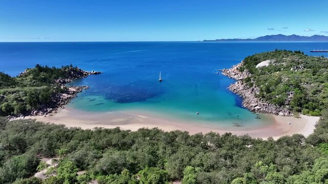 Spectacular cinematic aerial footage of Florence Bay Magnetic Island Queensland Australia