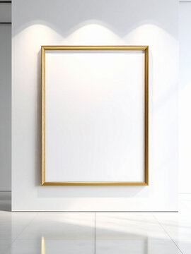 Blank Gold frame poster presentation with modern background 6