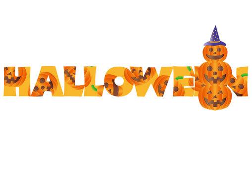 ハロウィンのタイポグラフィ

