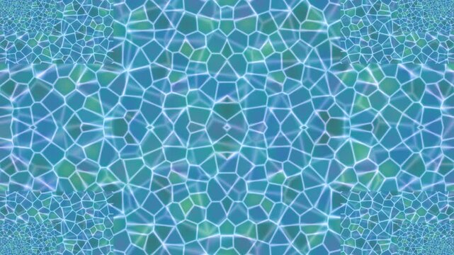 Blue abstract mosaic background with geometric tile patterns for modern design and creative digital art