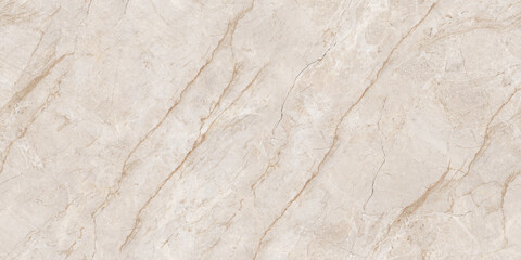 Fototapeta premium Natural Light Beige Marble Texture with Golden and Brown Veins. Polished Stone Surface for Luxury Interior Design, Flooring, and Wall Tile Cladding. High-Resolution Seamless Background Material.