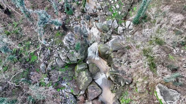 Aerial footage of Jacks Falls near Caveat  Victoria Australia