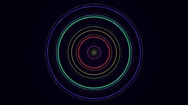 Audio Spectrum Bass Circles Reactive Ring Pulse Beat Visualizer 4K