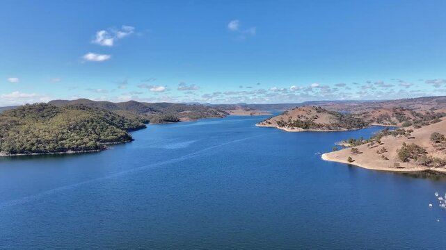 Spectacular aerial footage of Lake Windamere NSW Australia
