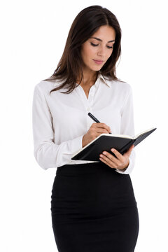 businesswoman with clipboard