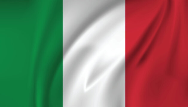 Italian flag with green, white, and red vertical stripes vector illustration
