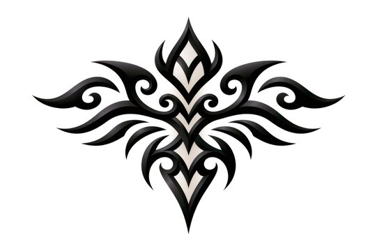 Stylized tribal design creating abstract ornament pattern