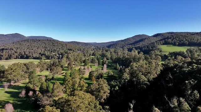 Spectacular aerial footage of Marysville Victoria Australia