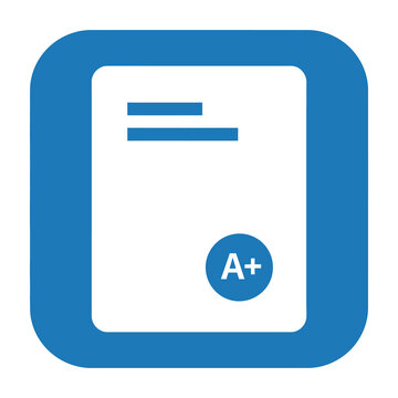 A plus grade on a document with lines